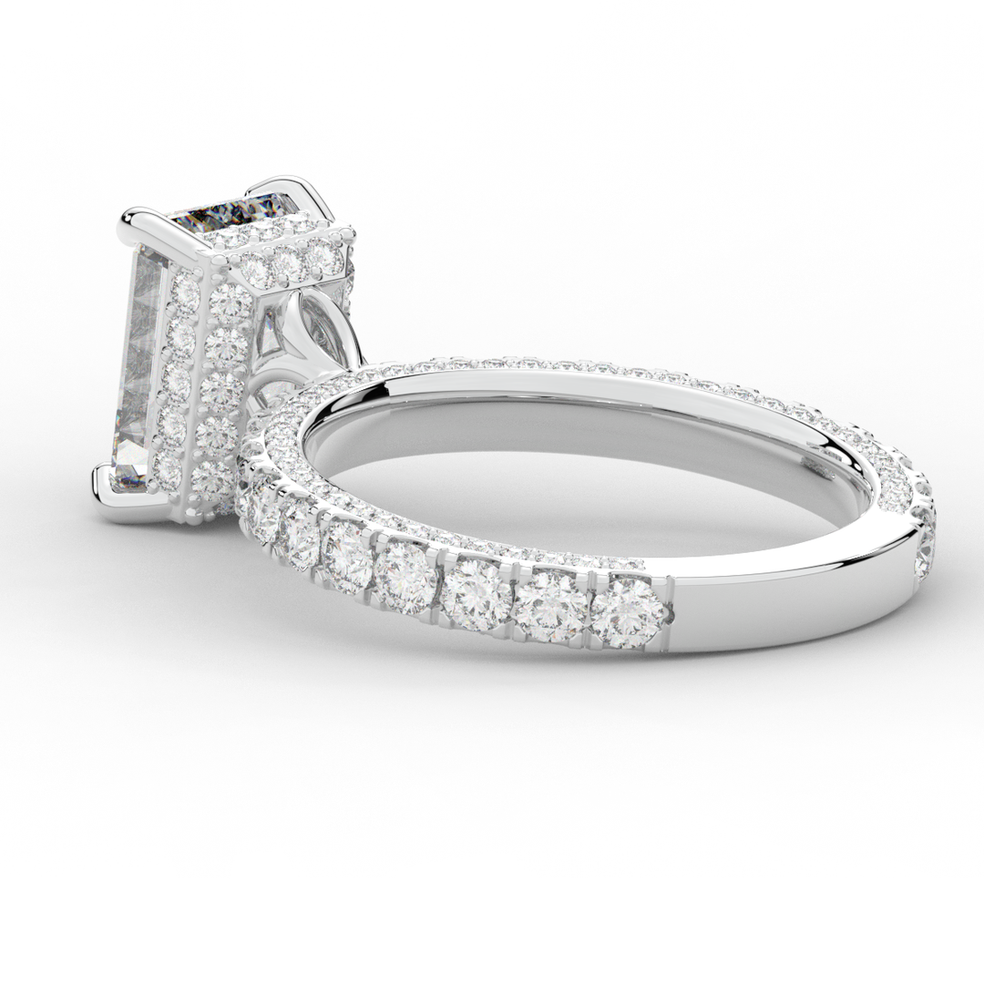 3.00CT.TW EMERALD CUT LAB DIAMOND ENGAGEMENT RING