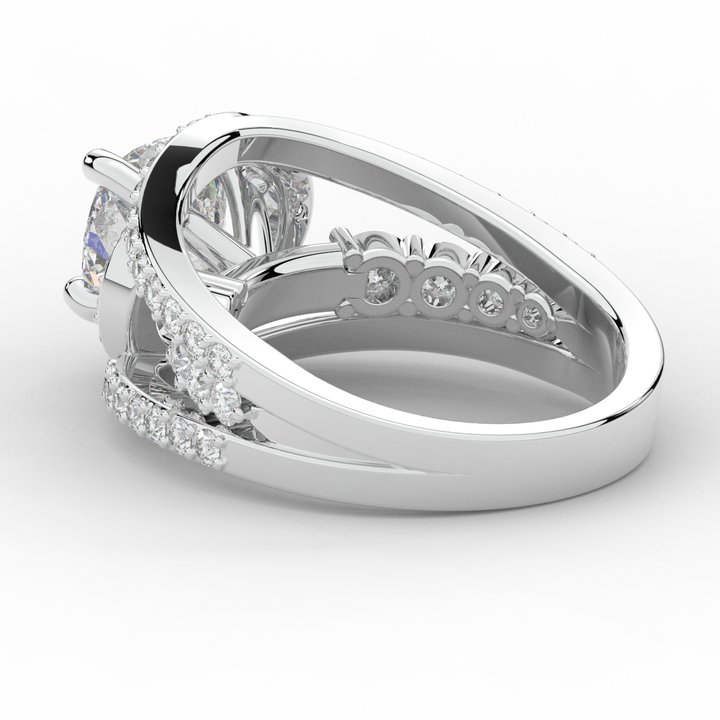 3.30CT.TW CUSHION LAB DIAMOND ENGAGEMENT RING