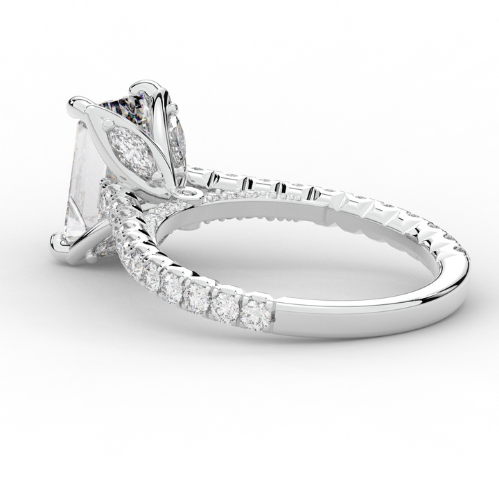 2.70CT.TW EMERALD CUT LAB DIAMOND SOLITAIRE ENGAGEMENT RING