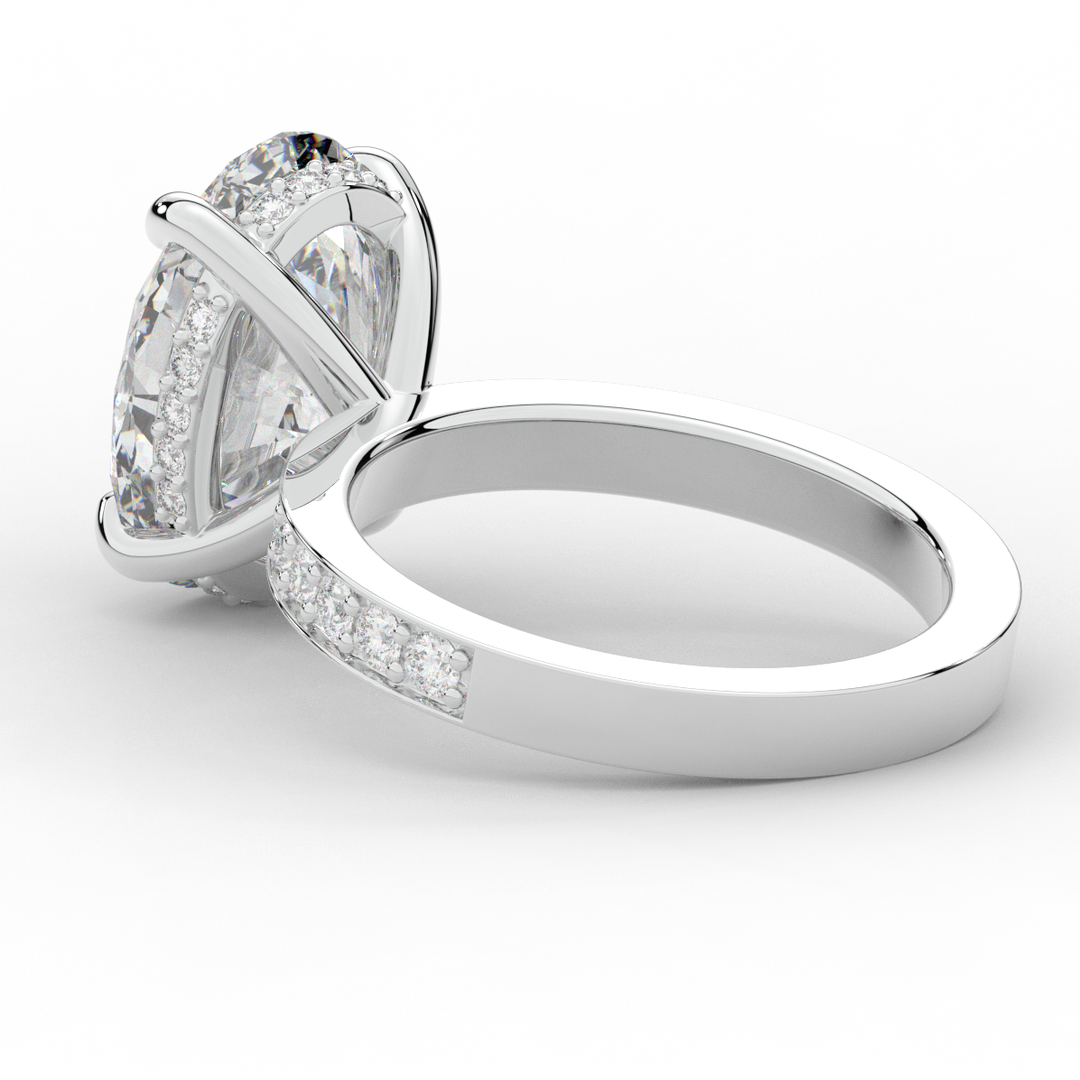 4.30CT.TW OVAL LAB DIAMOND BAND ENGAGEMENT RING