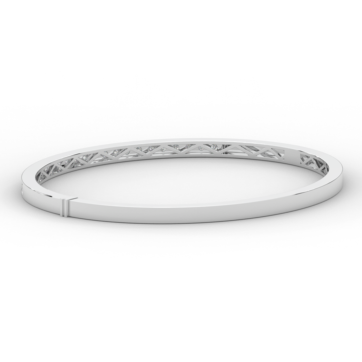 0.90CT.TW ROUND LAB DIAMOND BANGLE