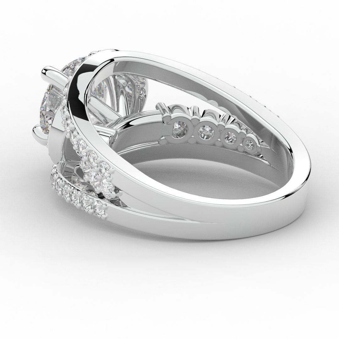 3.30CT.TW ROUND LAB DIAMOND ENGAGEMENT RING