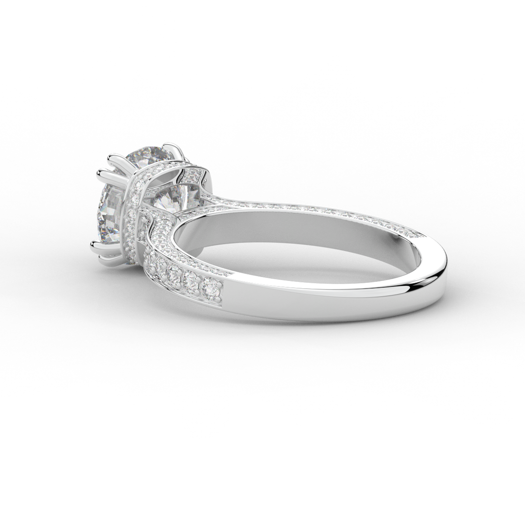 2.60CT.TW ROUND LAB DIAMOND SOLITAIRE ENGAGEMENT RING