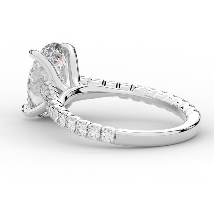 2.40CT.TW OVAL LAB DIAMOND ENGAGEMENT RING