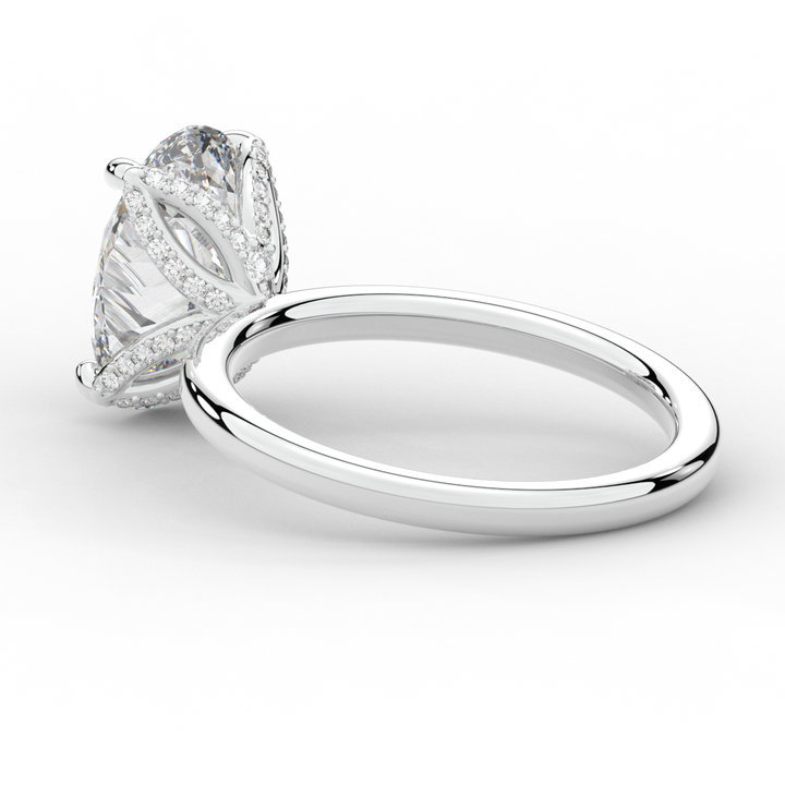 3.10CT.TW OVAL LAB DIAMOND ENGAGEMENT RING