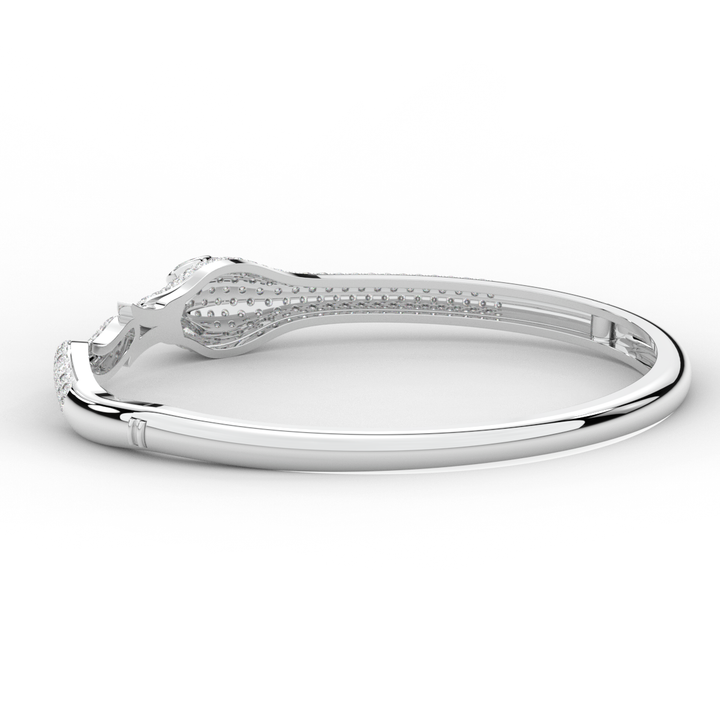 2.00CT.TW ROUND AND PEAR LAB DIAMOND SNAKE BANGLE