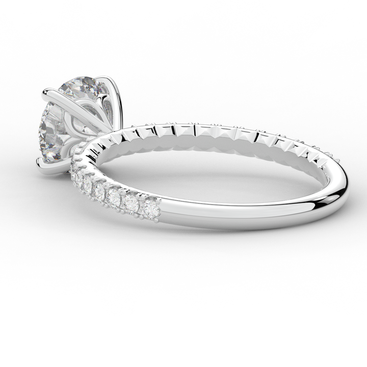 1.75CT.TW ROUND LAB DIAMOND SOLITAIRE ENGAGEMENT RING