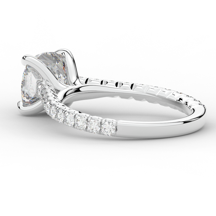 2.40CT.TW CUSHION LAB DIAMOND ENGAGEMENT RING