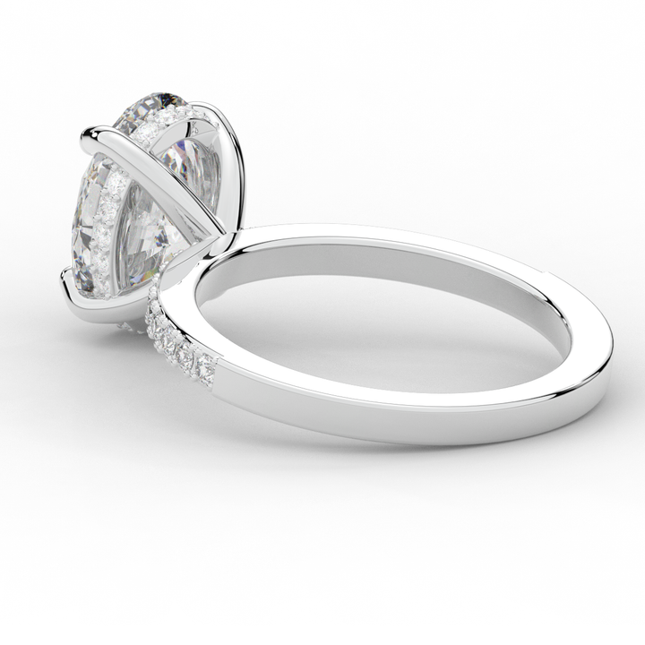 2.70CT.TW OVAL LAB DIAMOND SOLITAIRE ENGAGEMENT RING