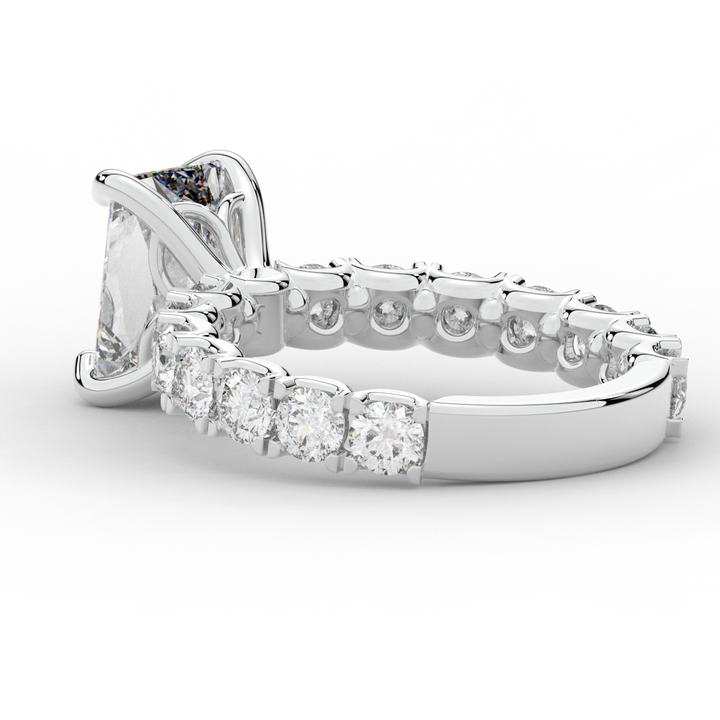 4.35CT.TW RADIANT LAB DIAMOND ENGAGEMENT RING