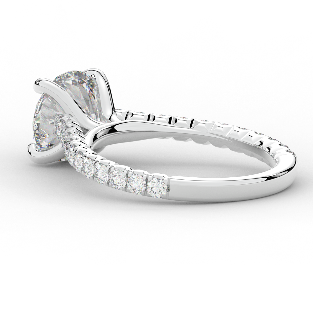 2.40CT.TW ROUND LAB DIAMOND ENGAGEMENT RING