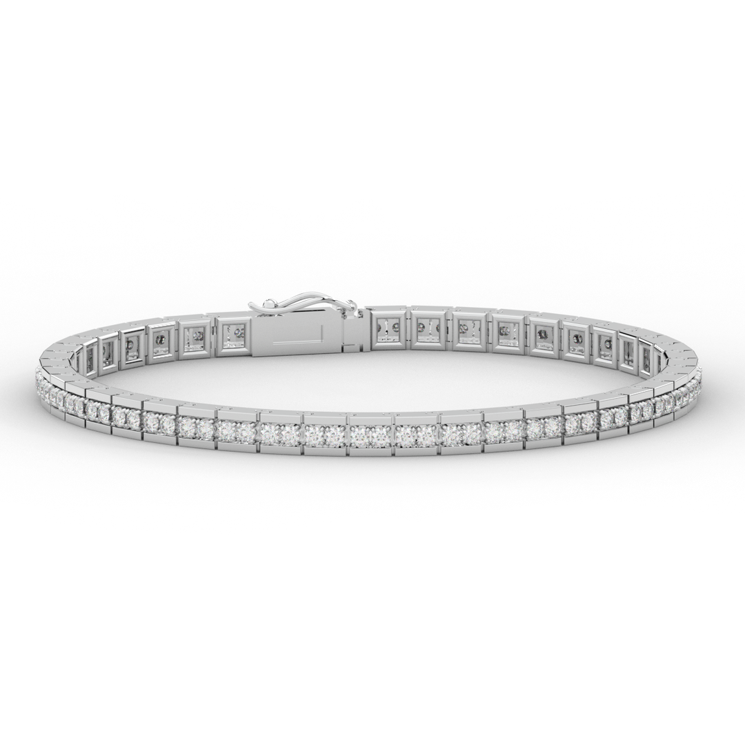 1.90CT.TW ROUND LAB DIAMOND TENNIS BRACELET - Nazarelle