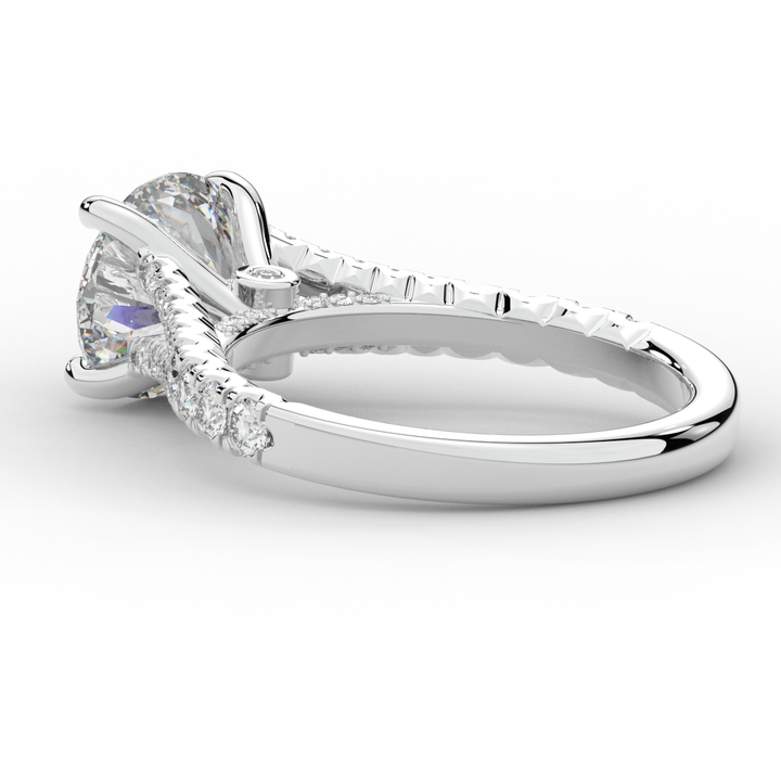 2.45CT.TW ROUND LAB DIAMOND ENGAGEMENT RING