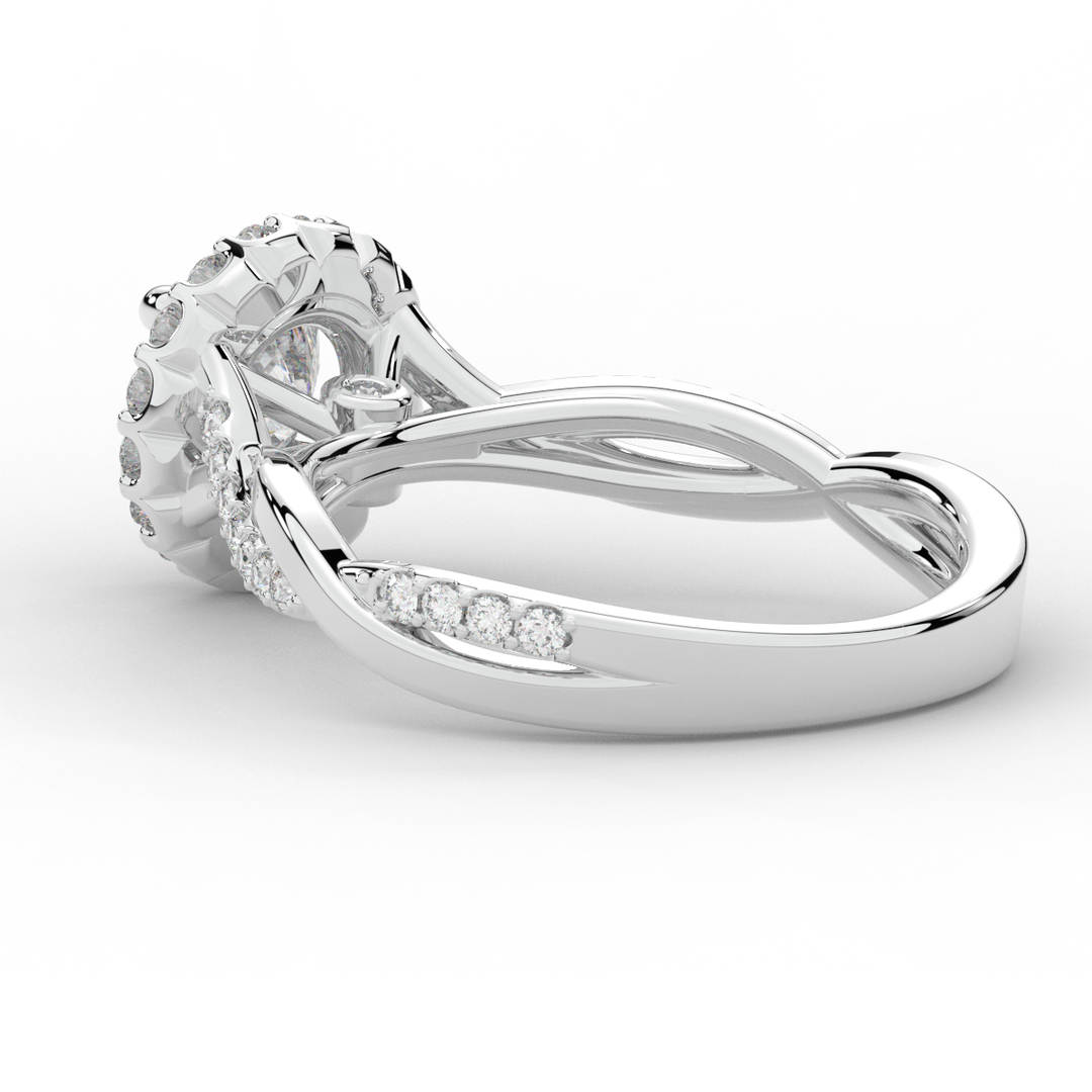 1.30CT.TW ROUND LAB DIAMOND ENGAGEMENT RING