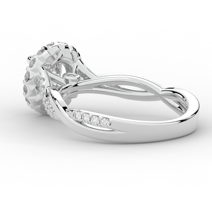 1.30CT.TW ROUND LAB DIAMOND ENGAGEMENT RING