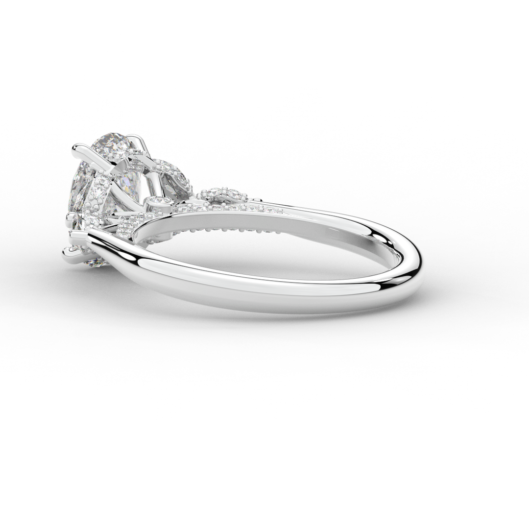 2.00CT.TW OVAL LAB DIAMOND ENGAGEMENT RING