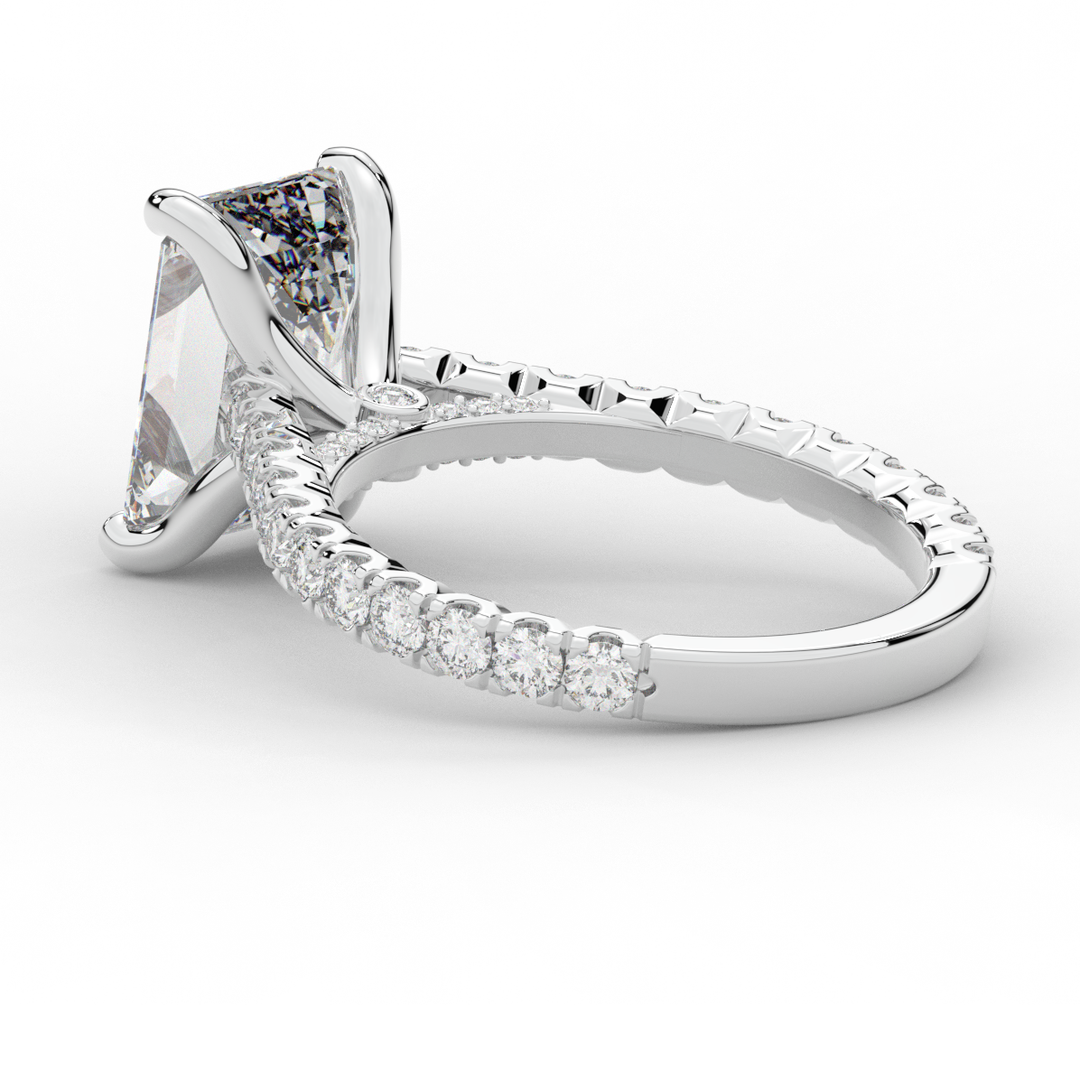 4.25CT.TW EMERALD CUT LAB DIAMOND SOLITAIRE ENGAGEMENT RING