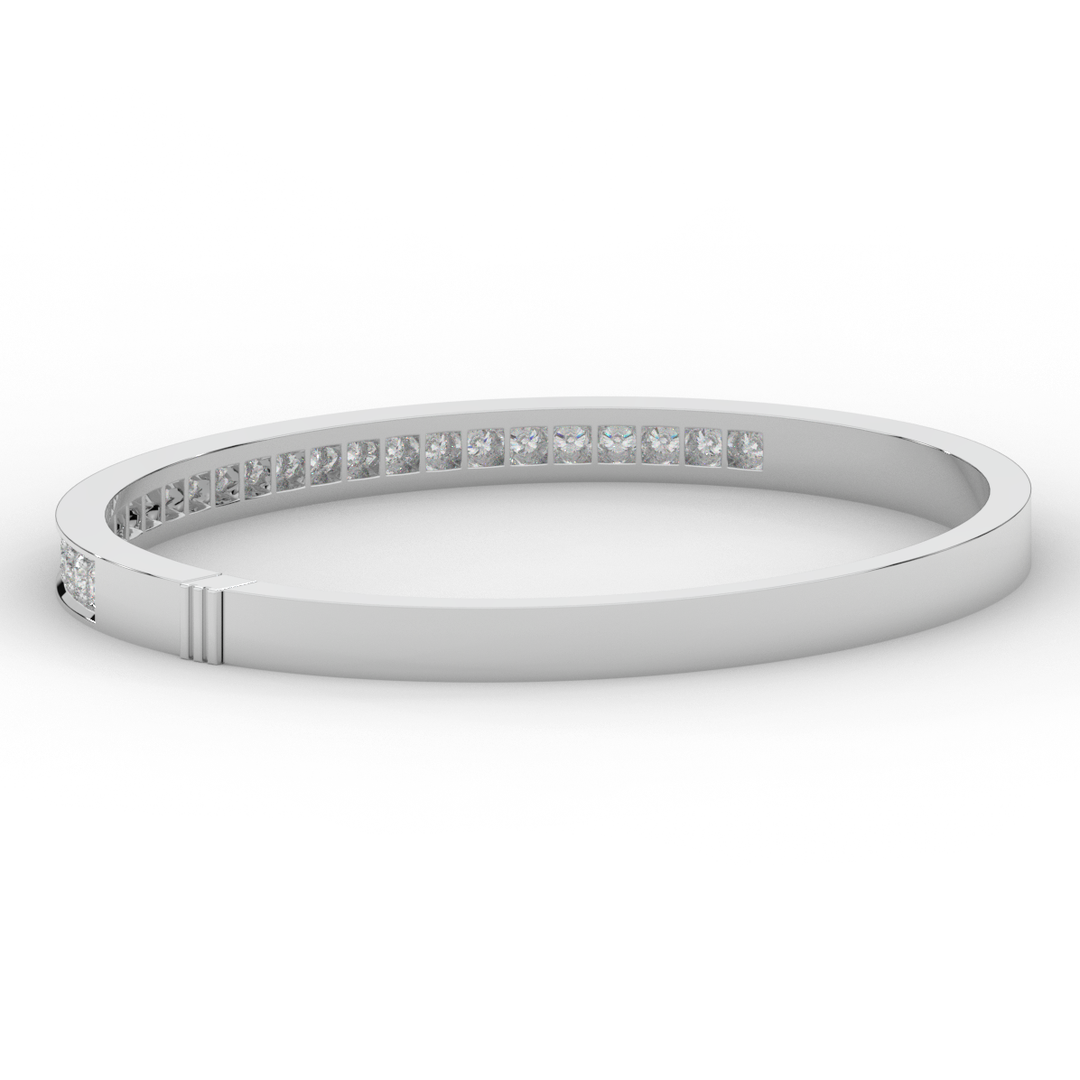 1.25CT.TW ROUND LAB DIAMOND BANGLE