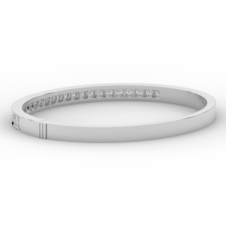 1.25CT.TW ROUND LAB DIAMOND BANGLE