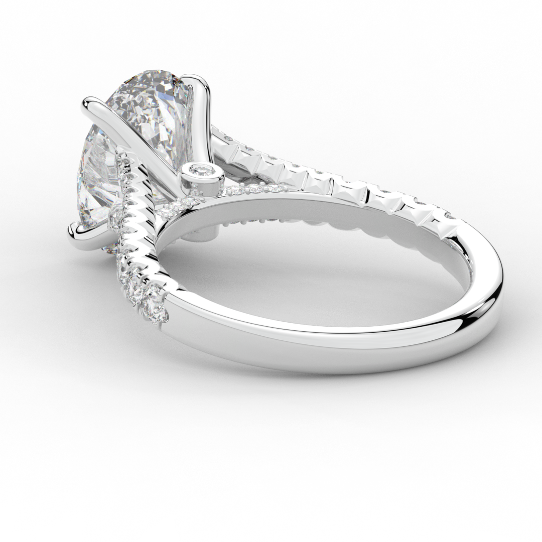 3.45CT.TW OVAL LAB DIAMOND ENGAGEMENT RING