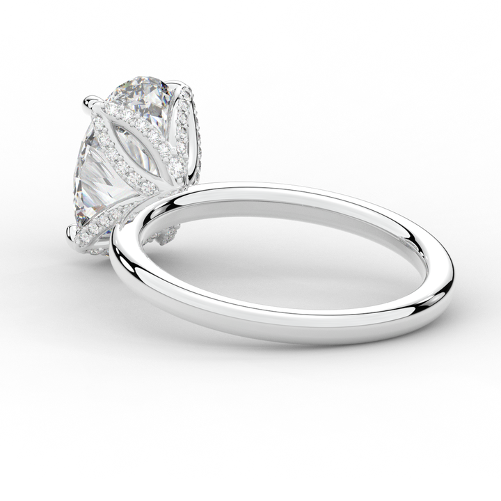 3.10CT.TW OVAL LAB DIAMOND ENGAGEMENT RING