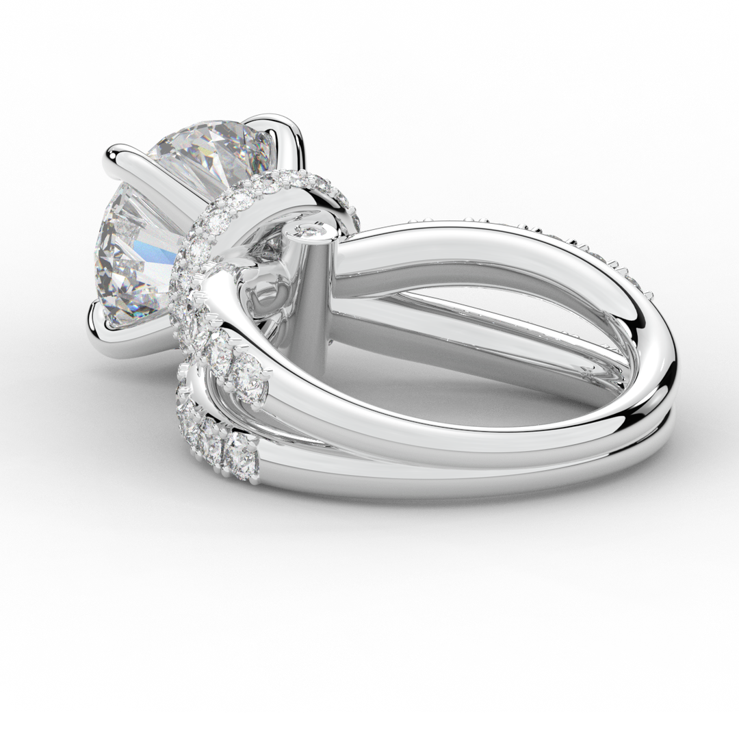 6.25CT.TW ROUND LAB DIAMOND ENGAGEMENT RING