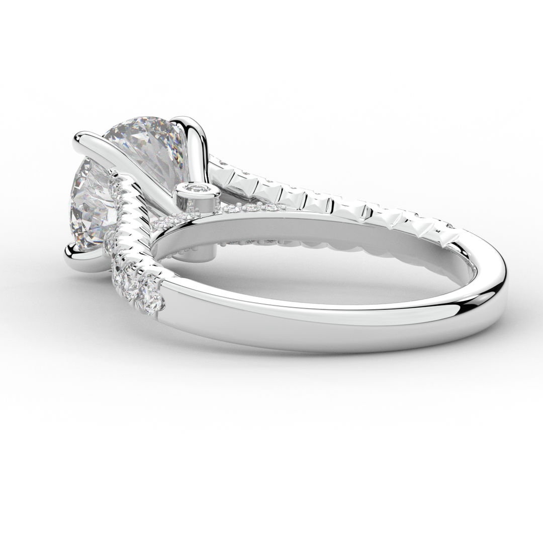 2.45CT.TW ROUND LAB DIAMOND ENGAGEMENT RING