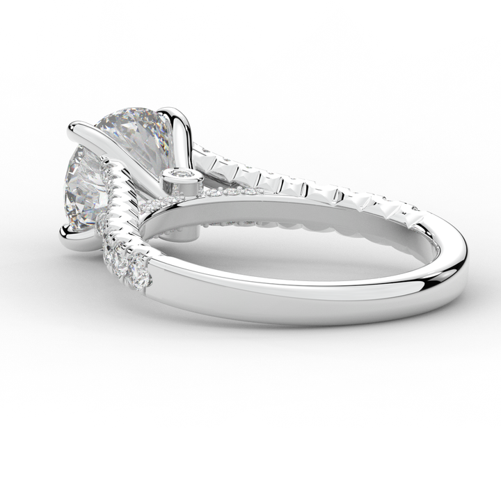 2.45CT.TW ROUND LAB DIAMOND ENGAGEMENT RING