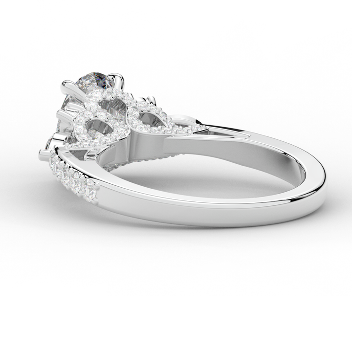 1.35CT.TW OVAL LAB DIAMOND ENGAGEMENT RING