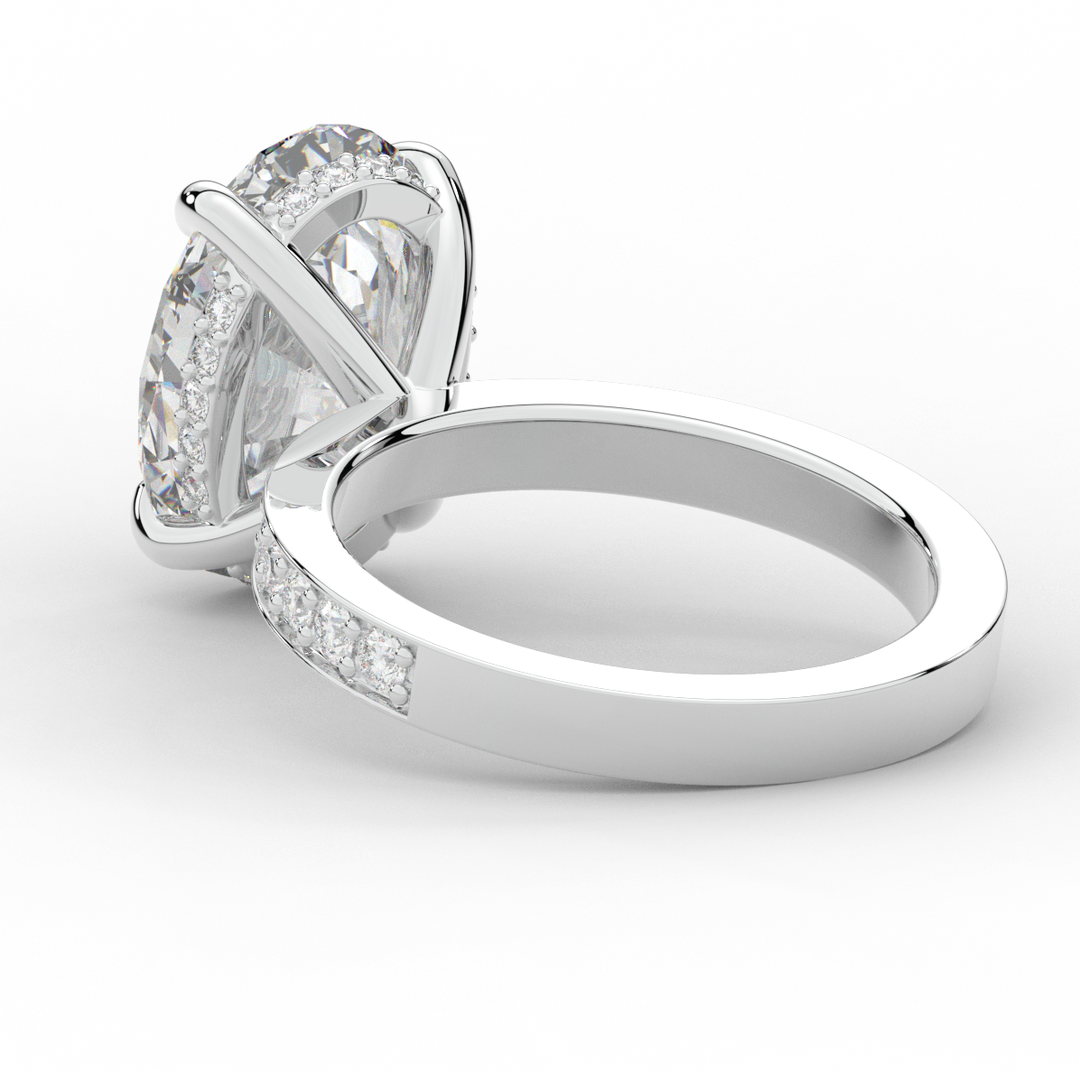 4.30CT.TW OVAL LAB DIAMOND BAND ENGAGEMENT RING