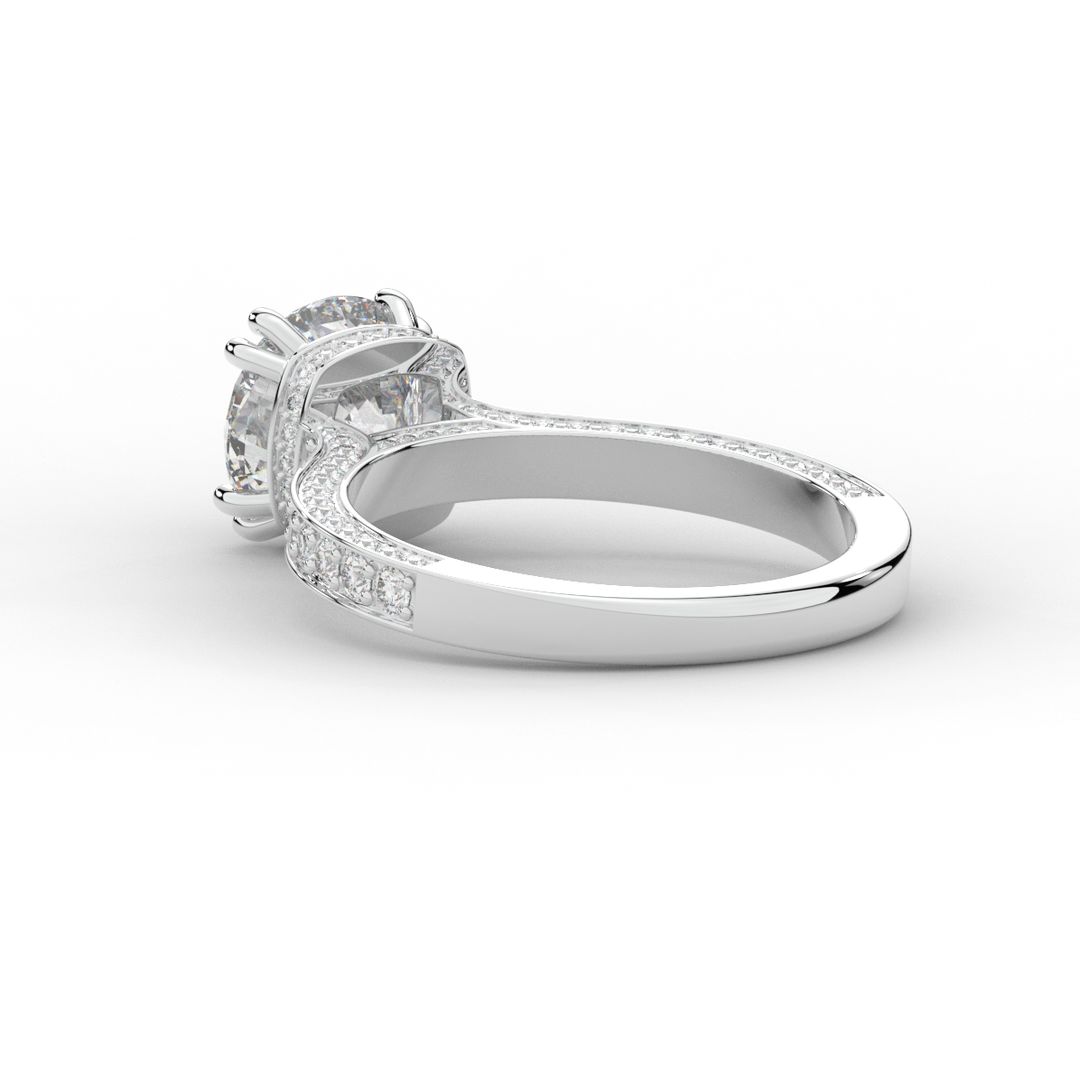 2.60CT.TW ROUND LAB DIAMOND SOLITAIRE ENGAGEMENT RING