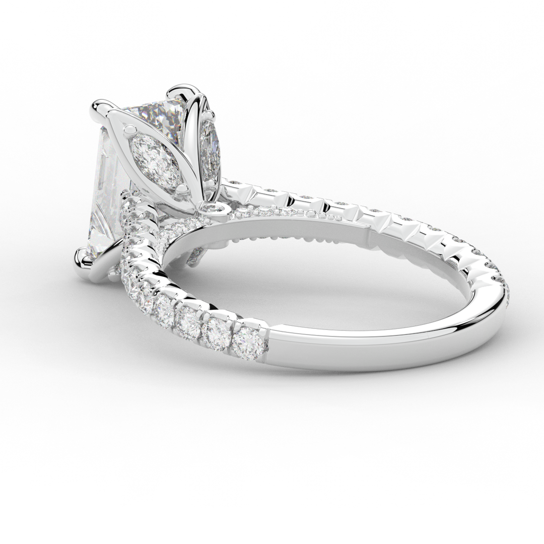 2.70CT.TW EMERALD CUT LAB DIAMOND SOLITAIRE ENGAGEMENT RING