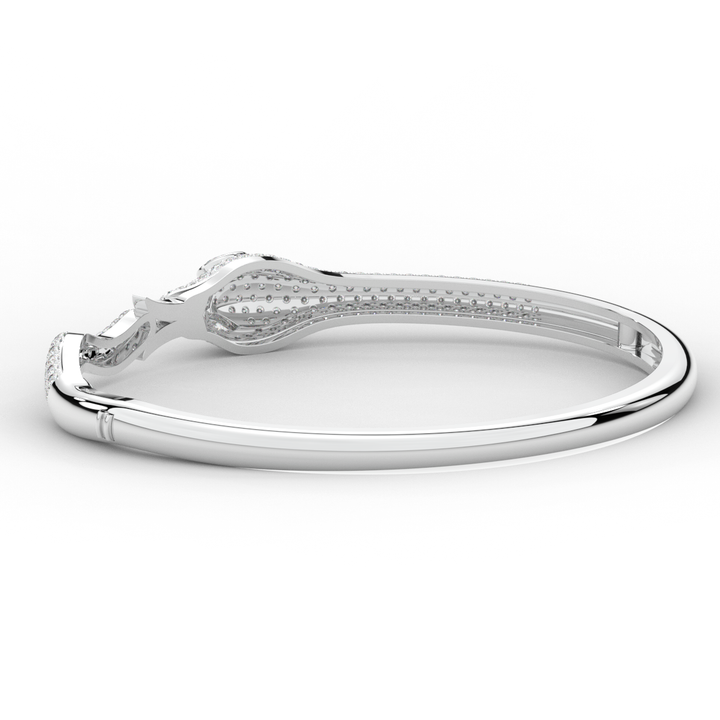 2.00CT.TW ROUND AND PEAR LAB DIAMOND SNAKE BANGLE