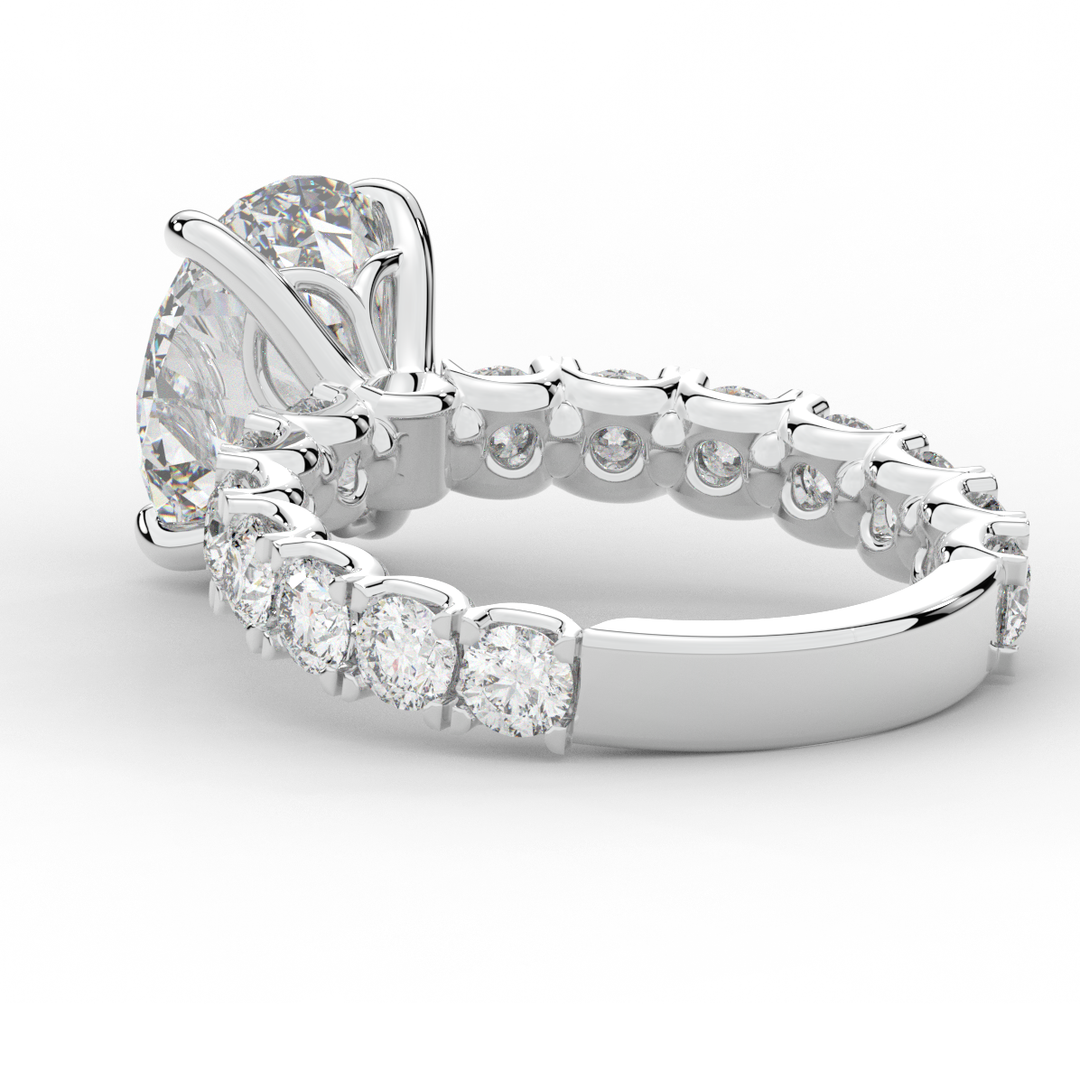 4.35CT.TW OVAL LAB DIAMOND ENGAGEMENT RING