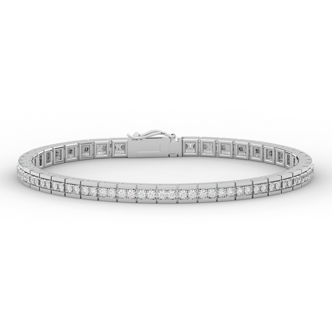 1.90CT.TW ROUND LAB DIAMOND TENNIS BRACELET - Nazarelle