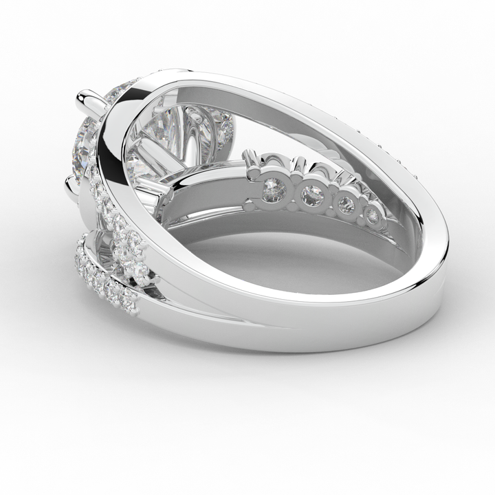 3.30CT.TW ROUND LAB DIAMOND ENGAGEMENT RING