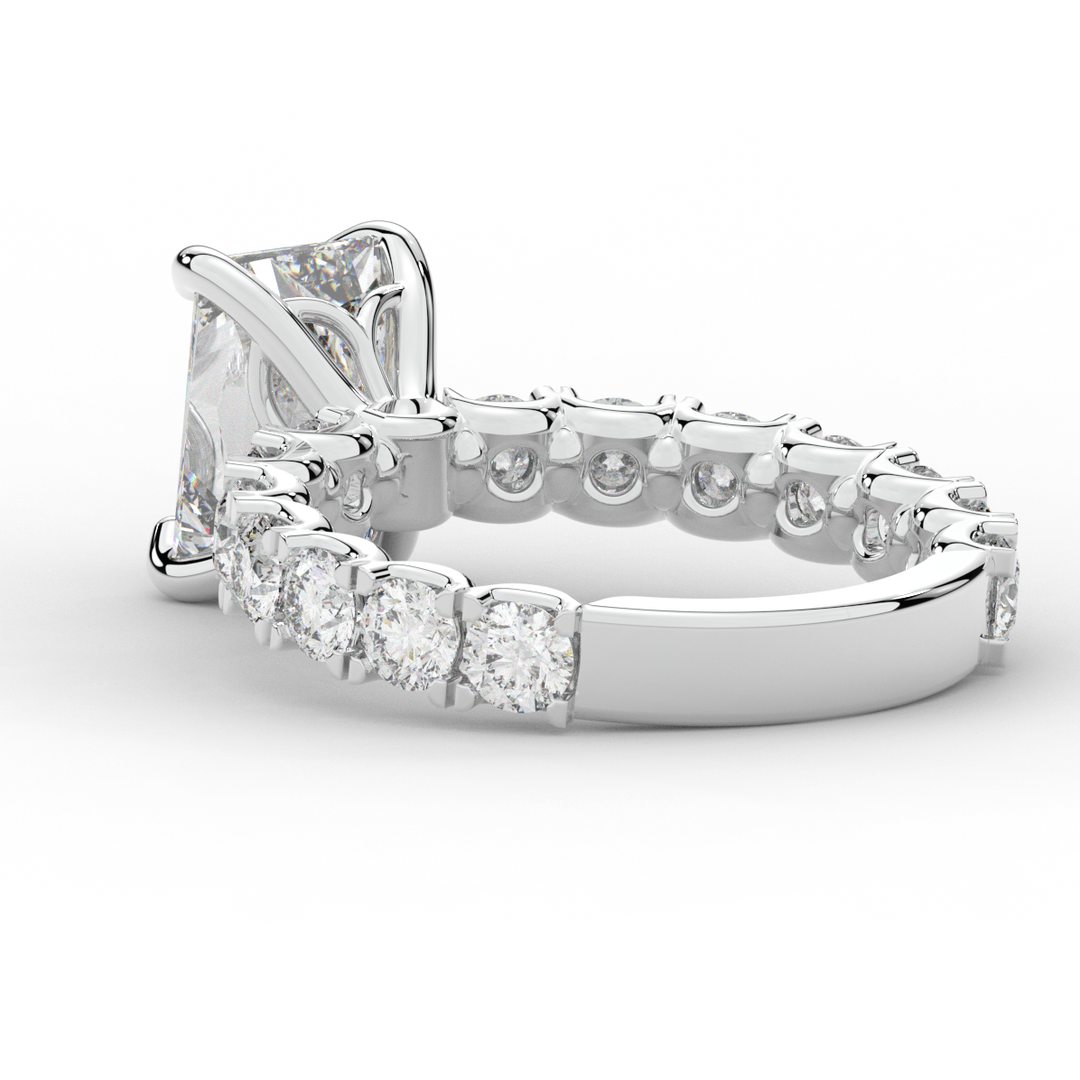 4.35CT.TW RADIANT LAB DIAMOND ENGAGEMENT RING