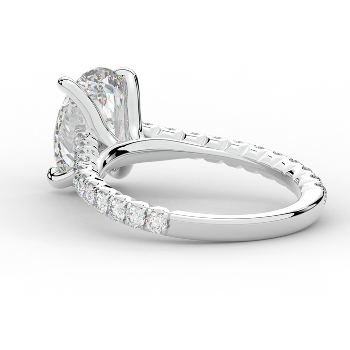 2.40CT.TW OVAL LAB DIAMOND ENGAGEMENT RING