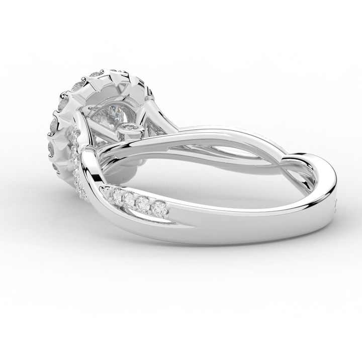 1.30CT.TW ROUND LAB DIAMOND ENGAGEMENT RING