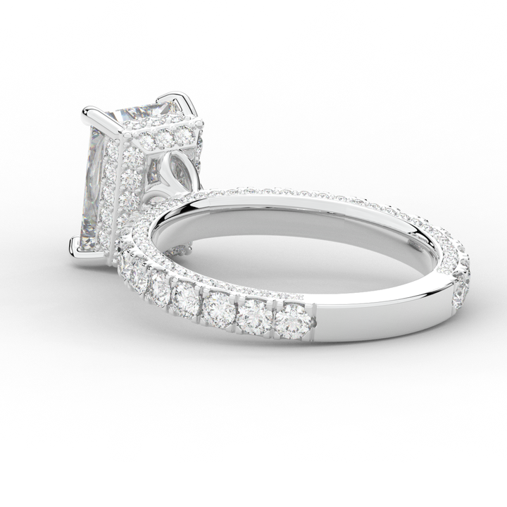 3.00CT.TW RADIANT LAB DIAMOND ENGAGEMENT RING