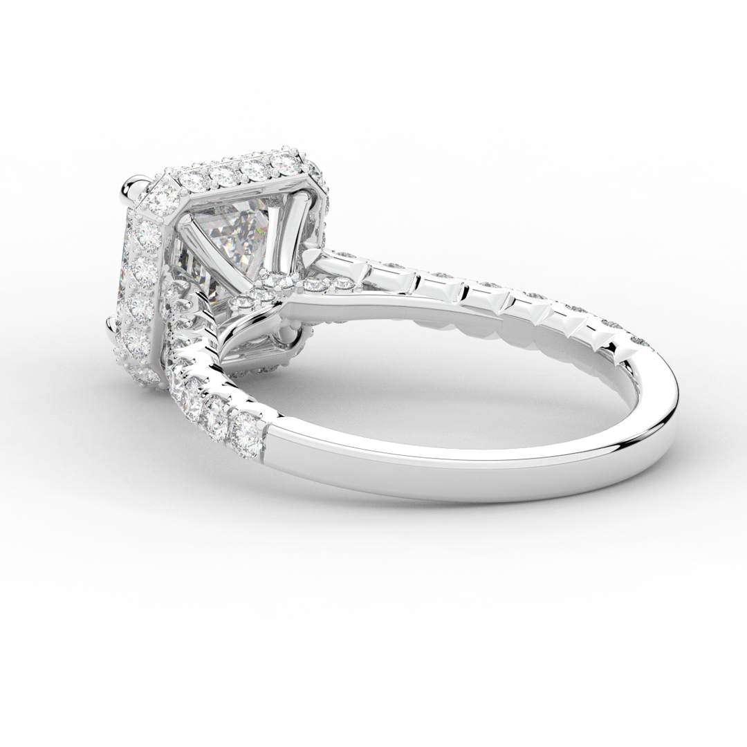 2.75CT.TW ASSCHER LAB DIAMOND HALO ENGAGEMENT RING