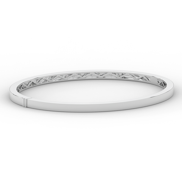 0.90CT.TW ROUND LAB DIAMOND BANGLE