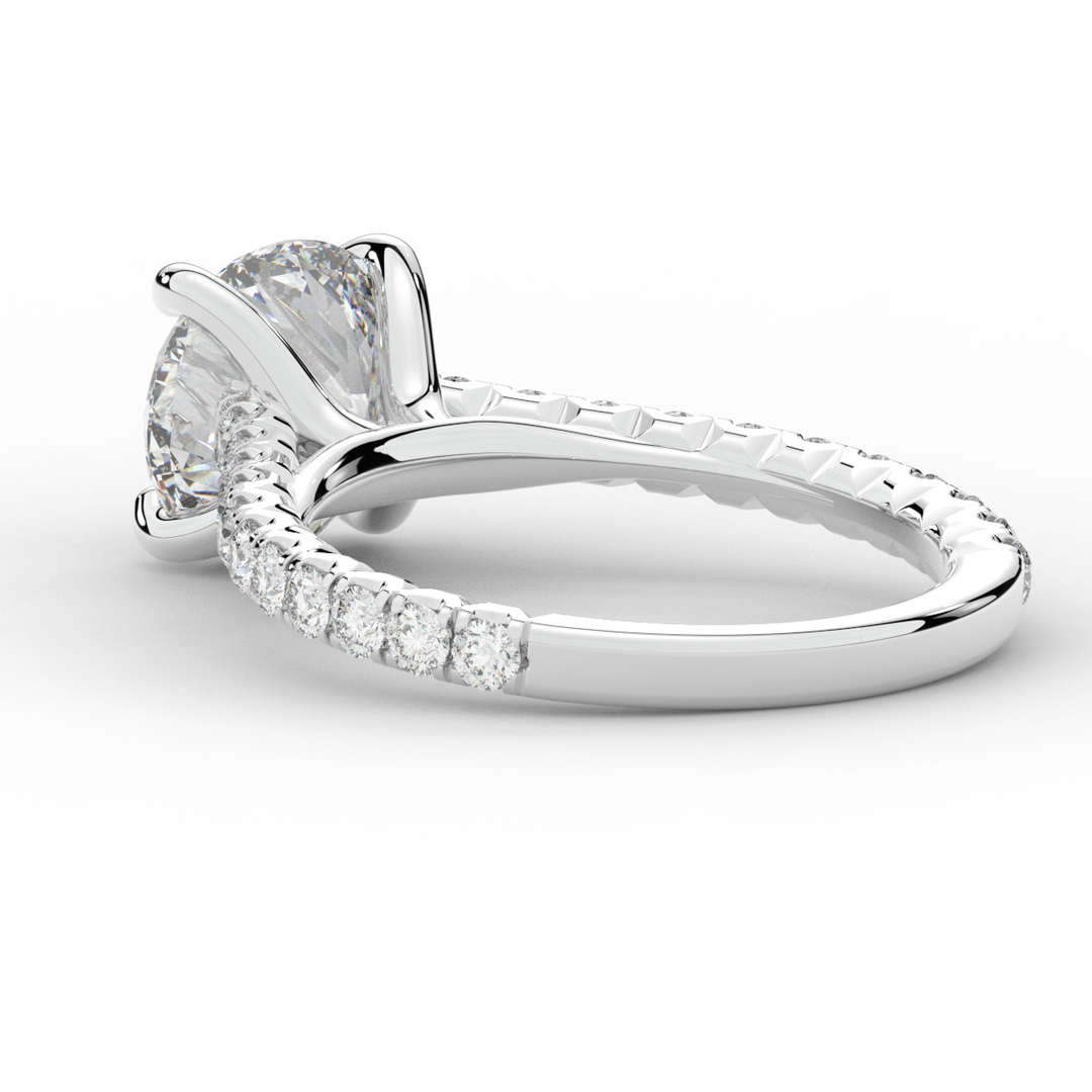 2.40CT.TW ROUND LAB DIAMOND ENGAGEMENT RING