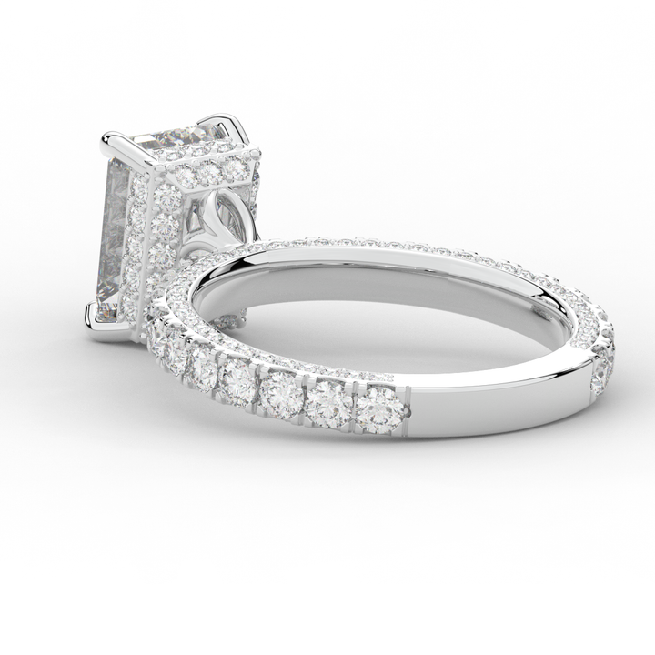 3.00CT.TW EMERALD CUT LAB DIAMOND ENGAGEMENT RING