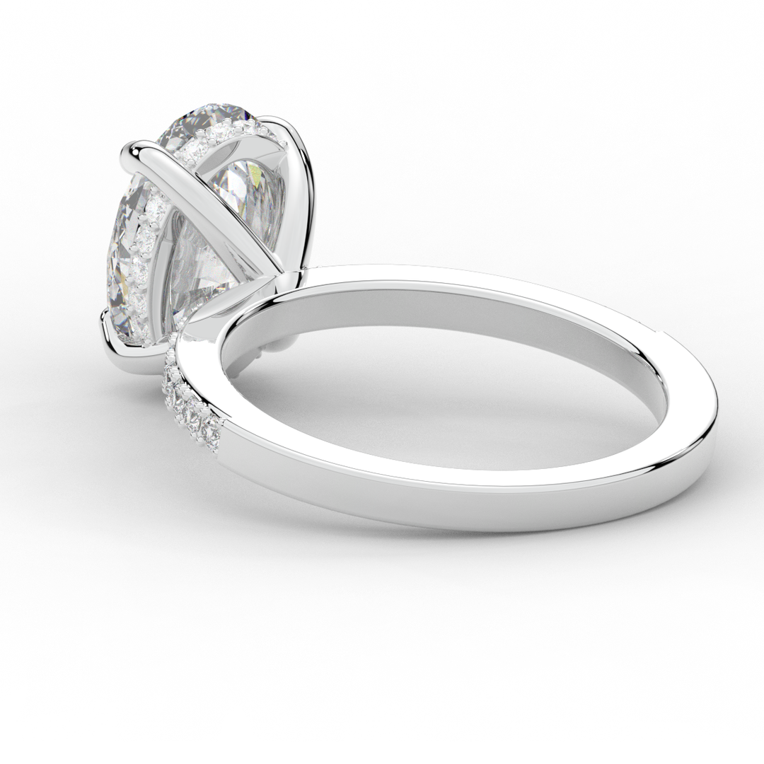 2.70CT.TW OVAL LAB DIAMOND SOLITAIRE ENGAGEMENT RING