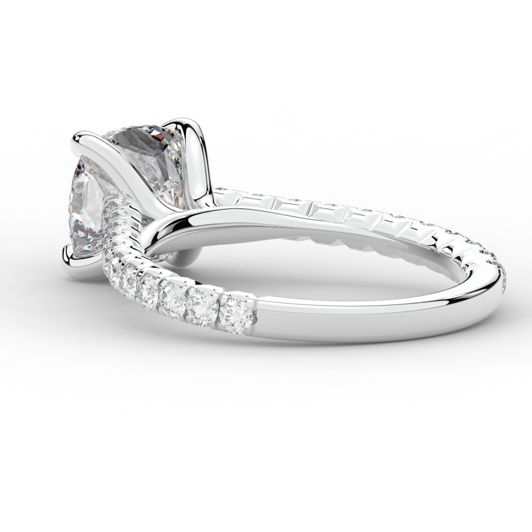 2.40CT.TW CUSHION LAB DIAMOND ENGAGEMENT RING