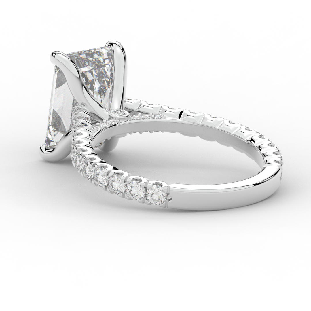 4.25CT.TW EMERALD CUT LAB DIAMOND SOLITAIRE ENGAGEMENT RING