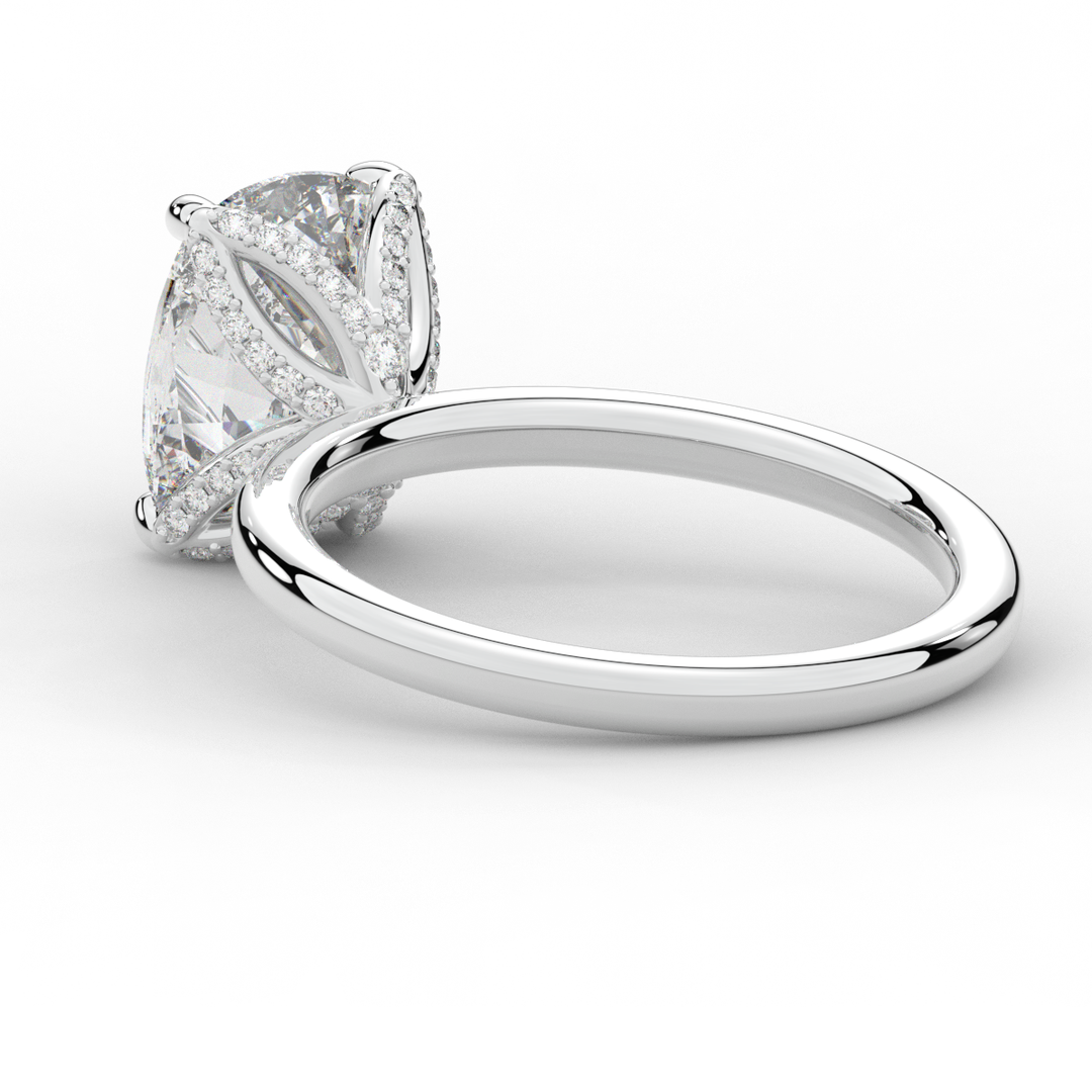 3.10CT.TW CUSHION LAB DIAMOND ENGAGEMENT RING