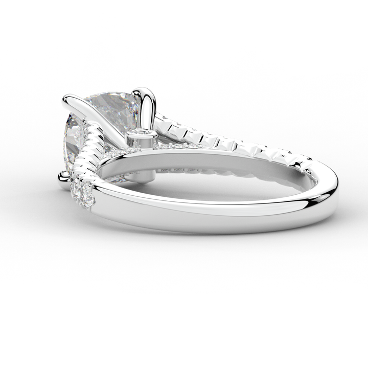 2.45CT.TW CUSHION LAB DIAMOND ENGAGEMENT RING