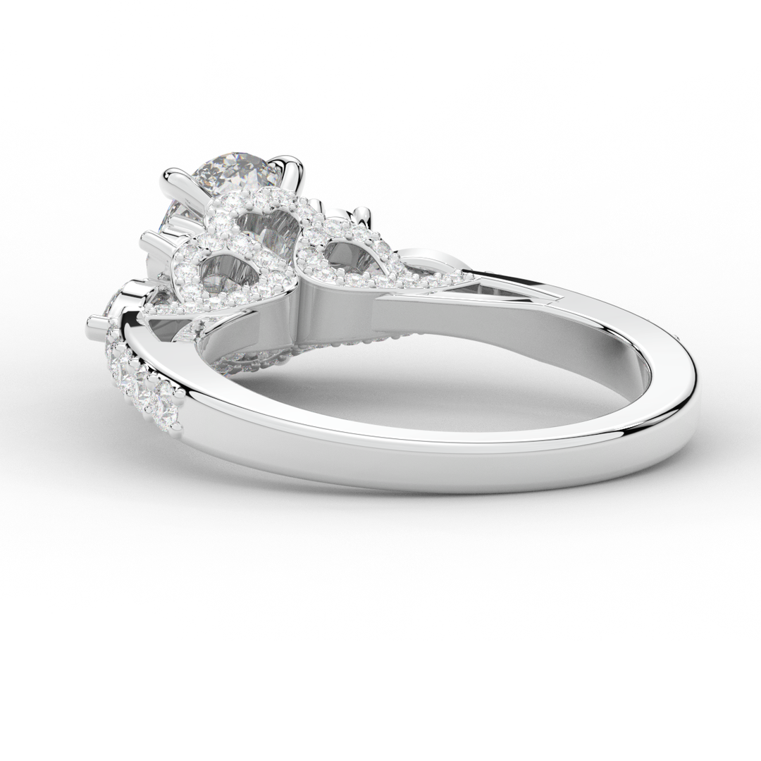 1.35CT.TW OVAL LAB DIAMOND ENGAGEMENT RING